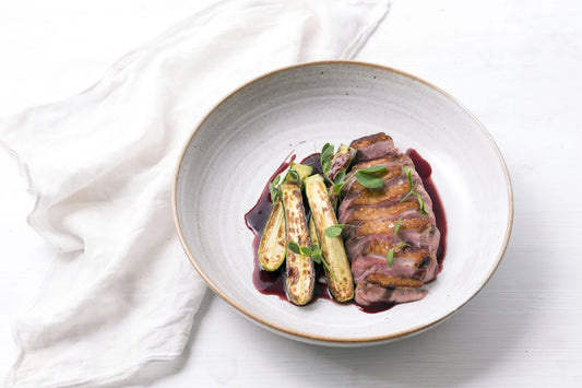 French Luxury Meal Kit - 3 course for 2 people - Mains -Duck with vodka and cherry sauce