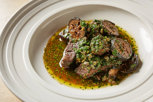 Luxury Meal Kit - 3 course 2 people - Braised beef with salsa verde and pickled walnuts